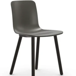 Premium Vitra Hal RE Wood stoel donker eiken onderstel-Basalt