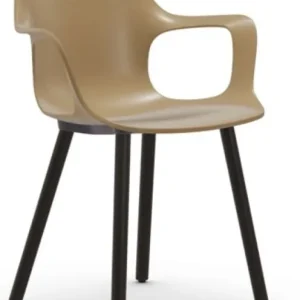 Korting Vitra Hal RE Armchair Wood onderstel donker eiken-Cardboard