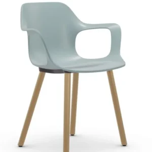 Dagaanbieding Vitra Hal RE Armchair Wood onderstel eiken naturel-Ice Grey