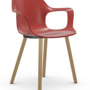 Lage Prijs Vitra Hal RE Armchair Wood onderstel eiken naturel-Brick
