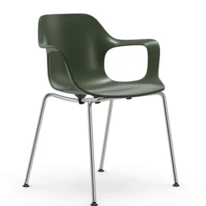 Must-Have Vitra Hal RE Tube armstoel verchroomd onderstel-Ivy