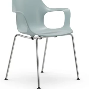 Vitra Hal RE Tube armstoel verchroomd onderstel-Ice Grey Voordeelprijs