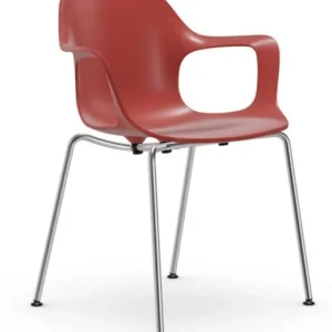 Direct Beschikbaar Vitra Hal RE Tube armstoel verchroomd onderstel-Brick