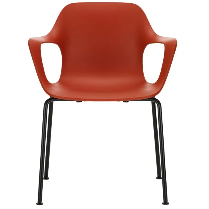 Premium Vitra Hal RE Tube armstoel zwart poedercoating onderstel-Brick