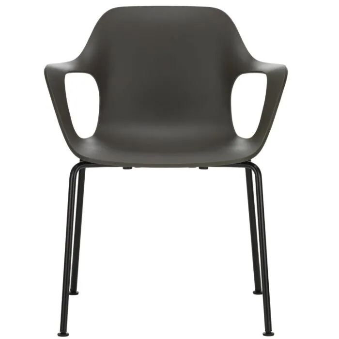 Vitra Hal RE Tube armstoel zwart poedercoating onderstel-Basalt Merkproduct