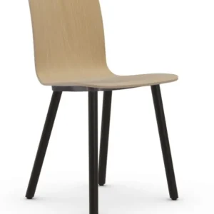 Vitra Hal Ply Wood stoel donker eiken onderstel-Eiken naturel Finale Uitverkoop