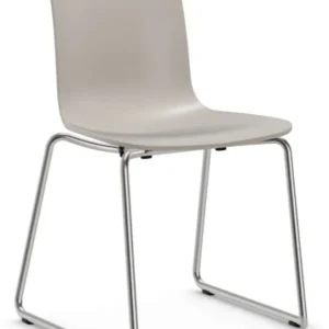 Vitra Hal RE Sledge stoel-Warm Grey Finale Uitverkoop