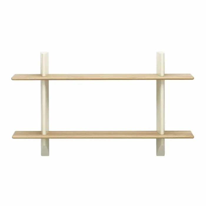 Vitra Rayonnage Mural wandrek-Prouvé Blanc Colombe-Eiken naturel Voordeelprijs