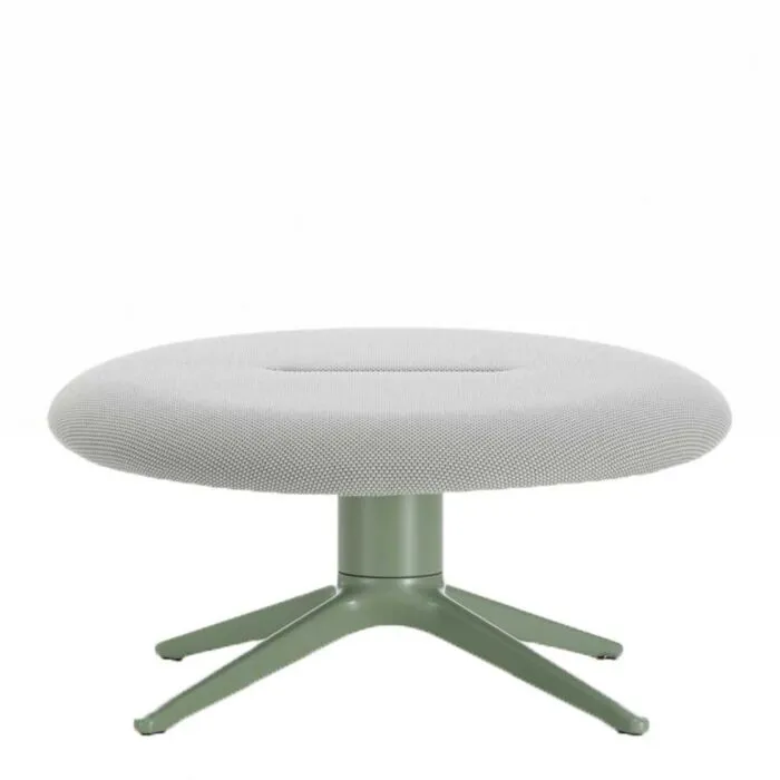 Lage Kosten Vitra Abalon Platform poef-Lichtgrijs/Crème - zwart