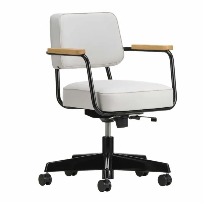 Vitra stoel Direction Pivotant bureaustoel-Diepzwart - pearl Actieprijs