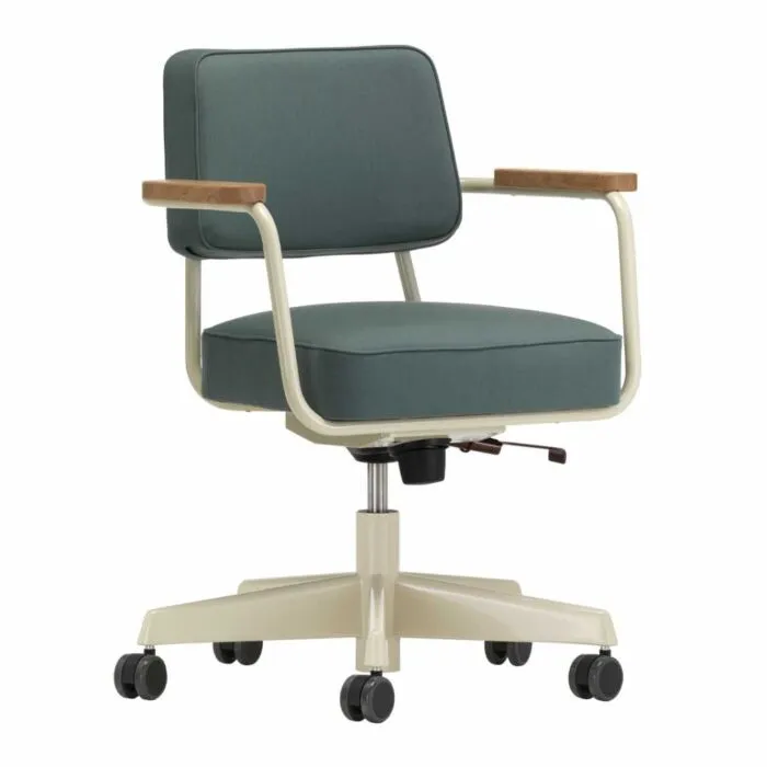 Vitra stoel Direction Pivotant bureaustoel-Ecru - groen Goedkoop