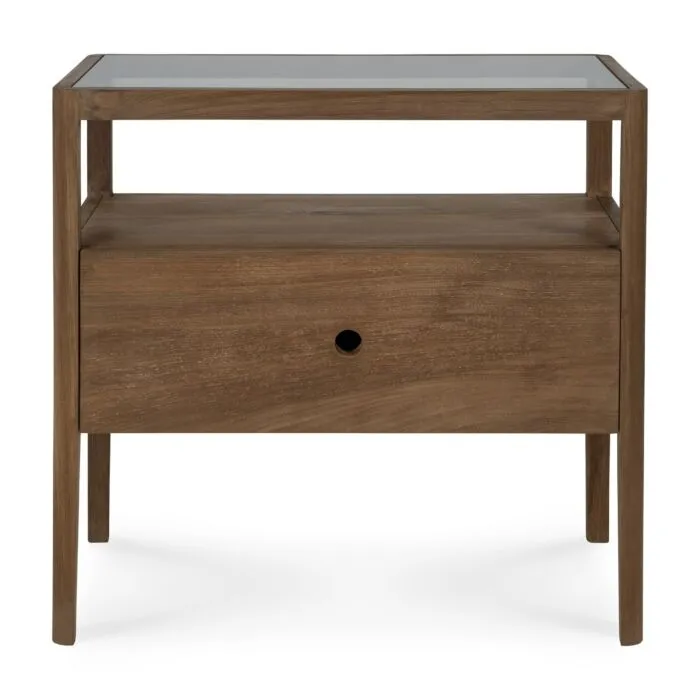 Gereduceerde Prijs Ethnicraft Oak Spindle nachtkastje -Teak