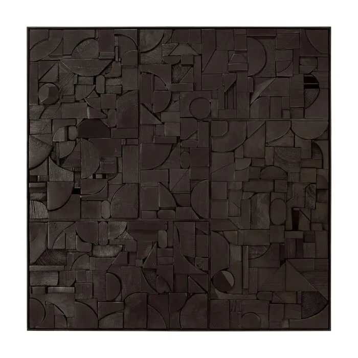 Ethnicraft Bricks muurdecoratie-Black Finale Uitverkoop