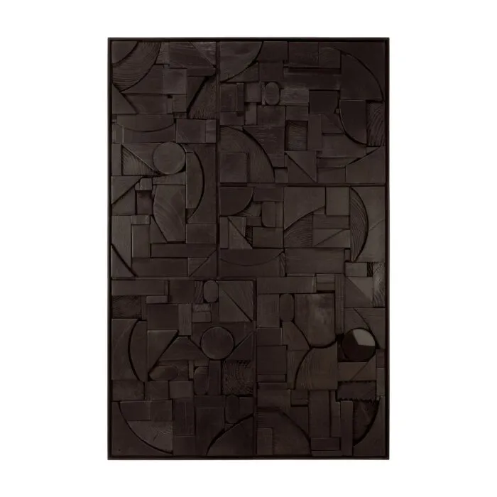 Ethnicraft Bricks muurdecoratie -90x60-Black Bestseller