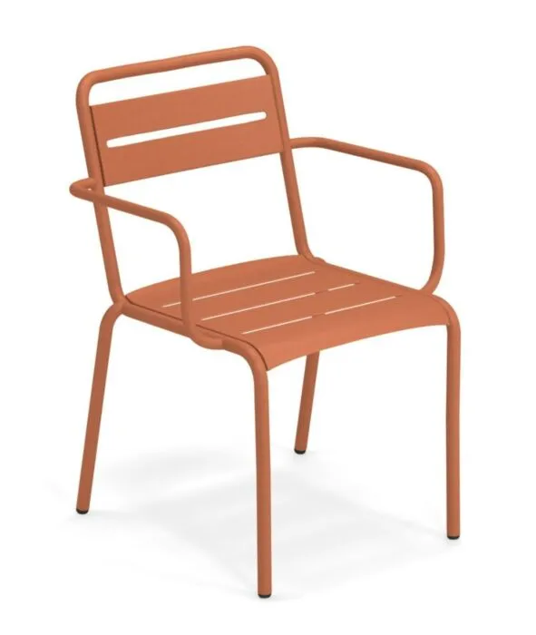 Beperkte Voorraad EMU Star tuinstoel met armleuningen - aluminium-Maple