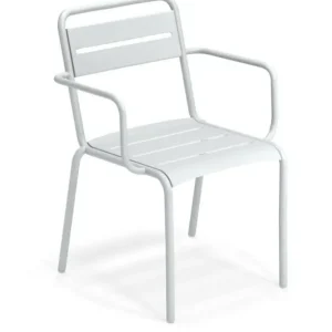 EMU Star tuinstoel met armleuningen - aluminium-Ice white Nieuw