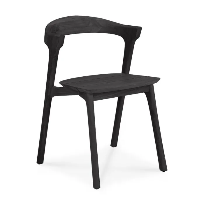 Hete Deal Ethnicraft Bok Teak Outdoor eetkamerstoel-Teak zwart
