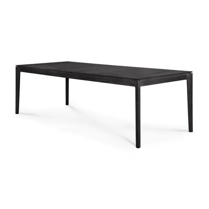 Korting Ethnicraft Bok Teak Outdoor eettafel-250x100 cm-Teak zwart
