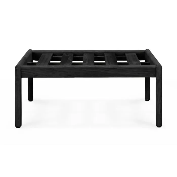 Ethnicraft Jack outdoor voetenbank frame-Teak zwart Finale Uitverkoop