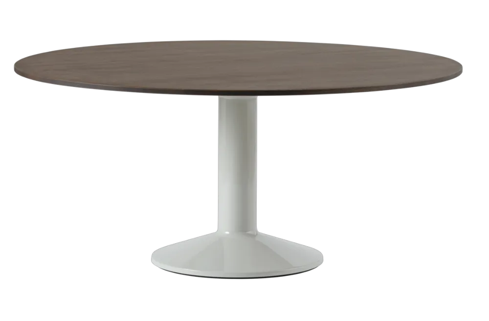 Muuto Midst tafel-Dark Oiled Oak/Grey-∅ 160 cm Nieuw