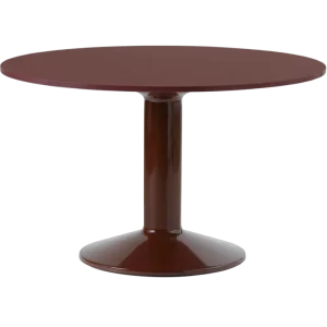 Muuto Midst tafel-Dark Red Linoleum/Dark Red-∅ 120 cm Laatste Versie
