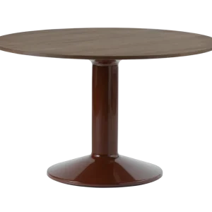 Direct Beschikbaar Muuto Midst tafel-Dark Oiled Oak/Dark Red-∅ 120 cm