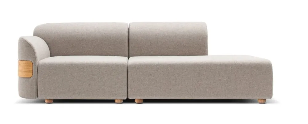 Gazzda Hugg Sofa 2-zits bank configuratie B+C-Main Line Flax 02-Natural-Hoek links Finale Uitverkoop