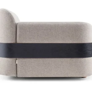 Gazzda Hugg Sofa 2-zits bank configuratie B+C-Main Line Flax 02-Zwart-Hoek rechts Korting