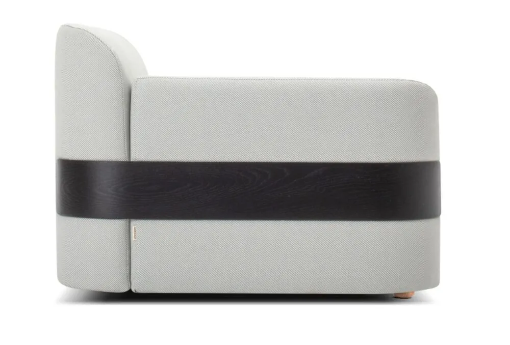 Actieprijs Gazzda Hugg Sofa 2-zits bank configuratie B+C-Oceanic 13-Zwart-Hoek rechts