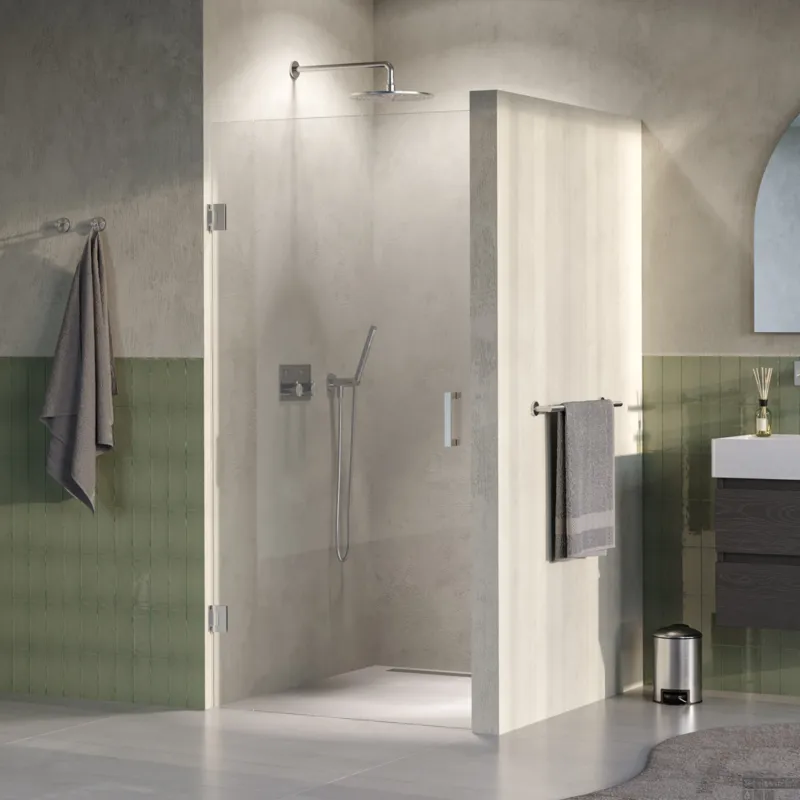 BRAUER Void nisdeur helder glas 100x200 omkeerbaar incl. glascoating PVD RVS-kleurig geborsteld Favoriet