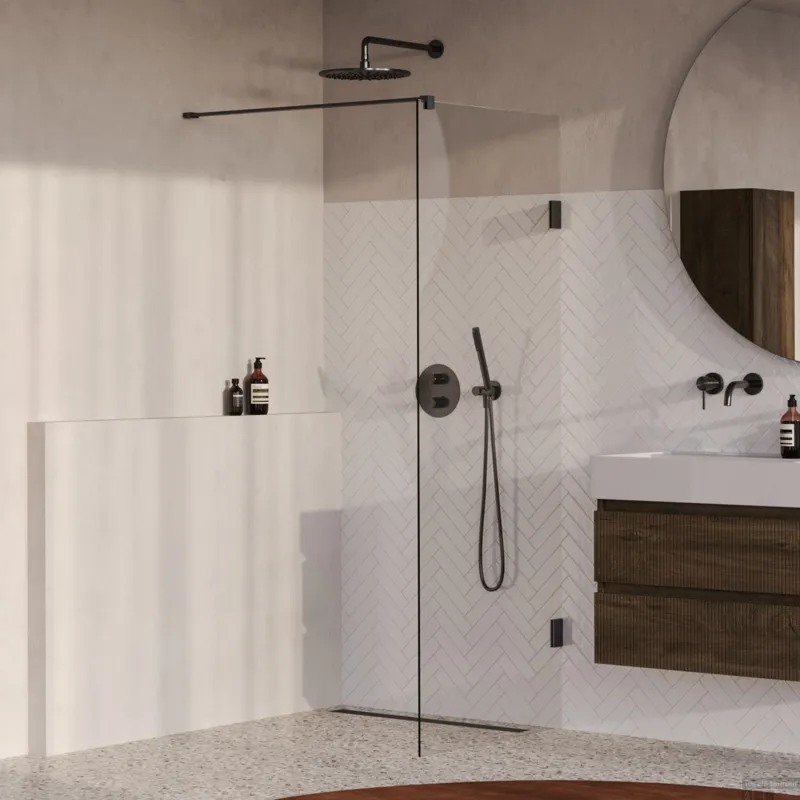 BRAUER Void inloopdouche helder glas 70x200 incl. glascoating PVD gunmetal geborsteld Meest Verkocht