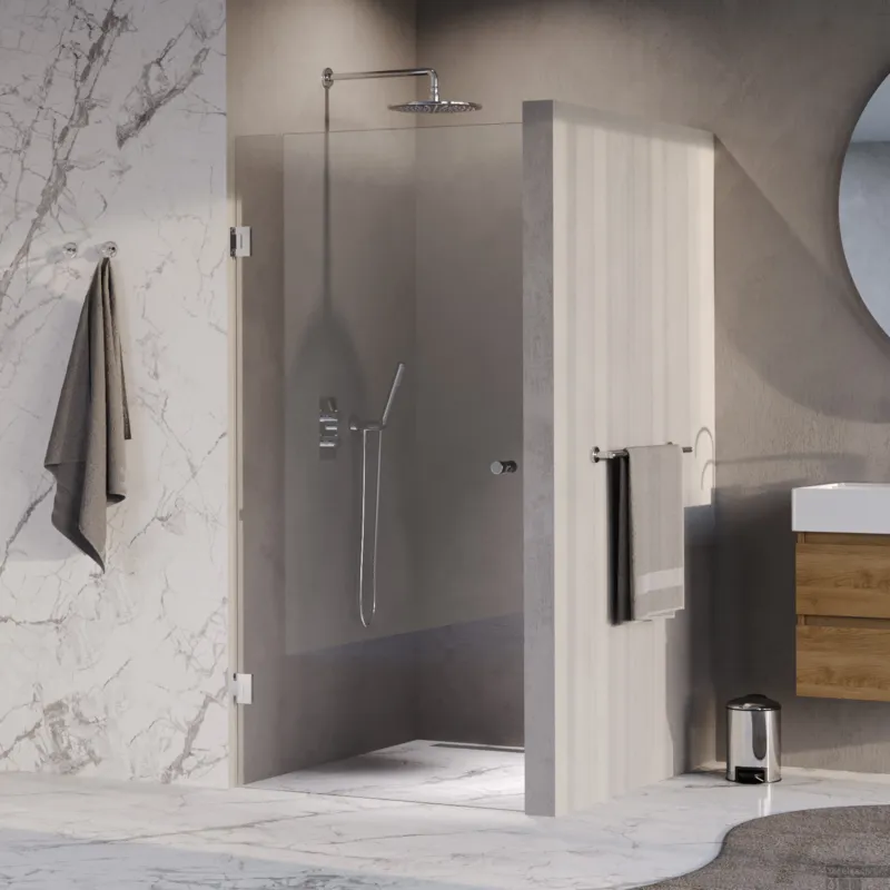 Weekendaanbieding BRAUER Void Carving nisdeur helder glas 100x200 omkeerbaar incl. glascoating chroom