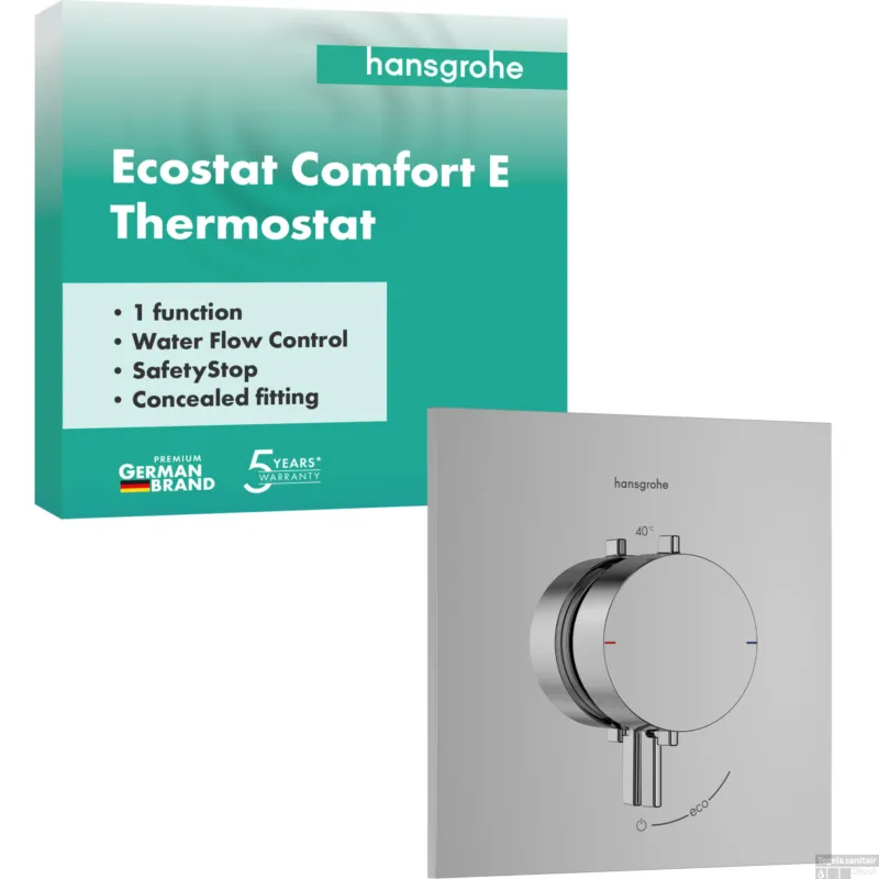 Afbouwdeel Hansgrohe Ecostat Comfort E Inbouwthermostaat Voor 1 Functie Chroom Laatste Versie
