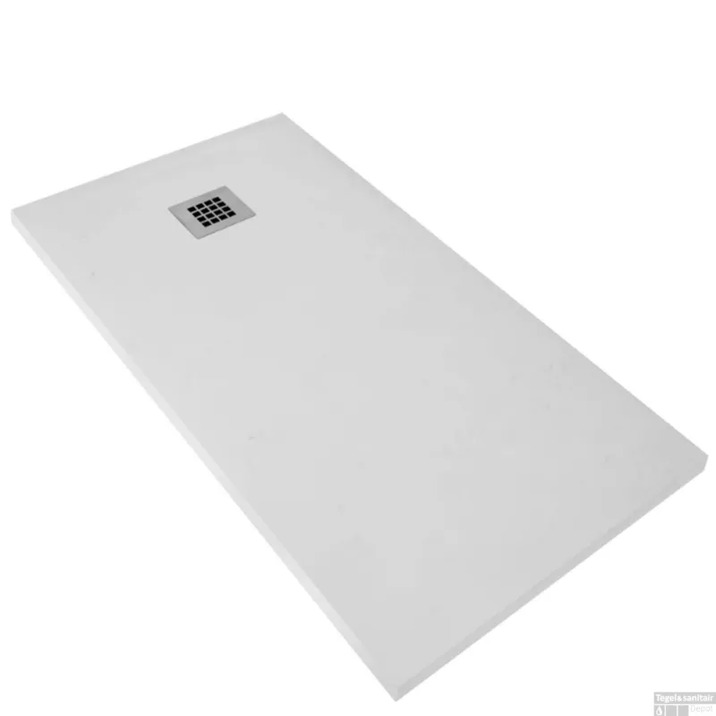 Douchebak BWS Renovi 160x90x3 cm Composietsteen Mat Wit Hete Deal