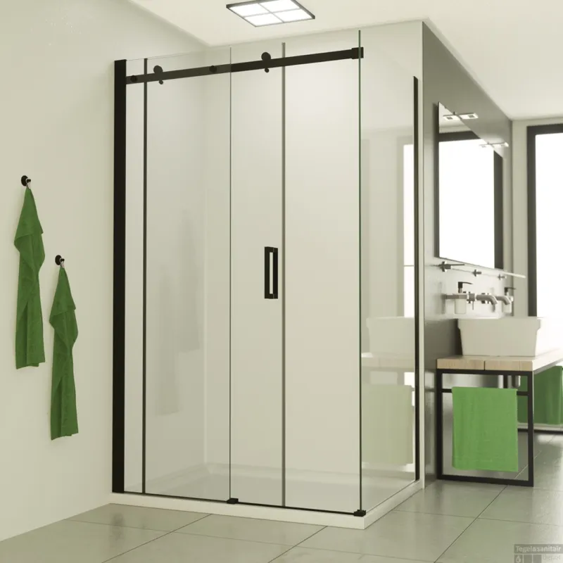Direct Beschikbaar Douchecabine BWS Supreme 110x100 cm Nano Coating Mat Zwart Profiel