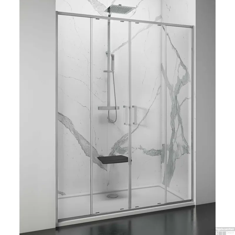 Nisdeur Lacus Stromboli Evo 2 Schuifdeuren 130x200 Cm Chroom Betrouwbaar