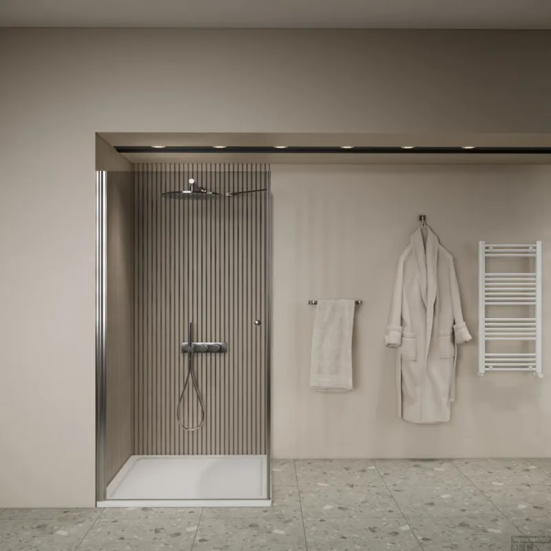 Douchecabine BWS Gusma 1 Deur 90x90x190 cm Chroom OP=OP Lage Prijs