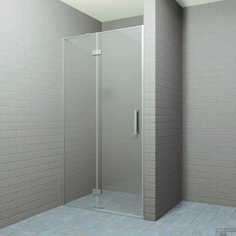 Weekendaanbieding Nisdeur BWS P&L Design Klapdeur 2-delig 80x200cm 8mm NANO coating RVS Look