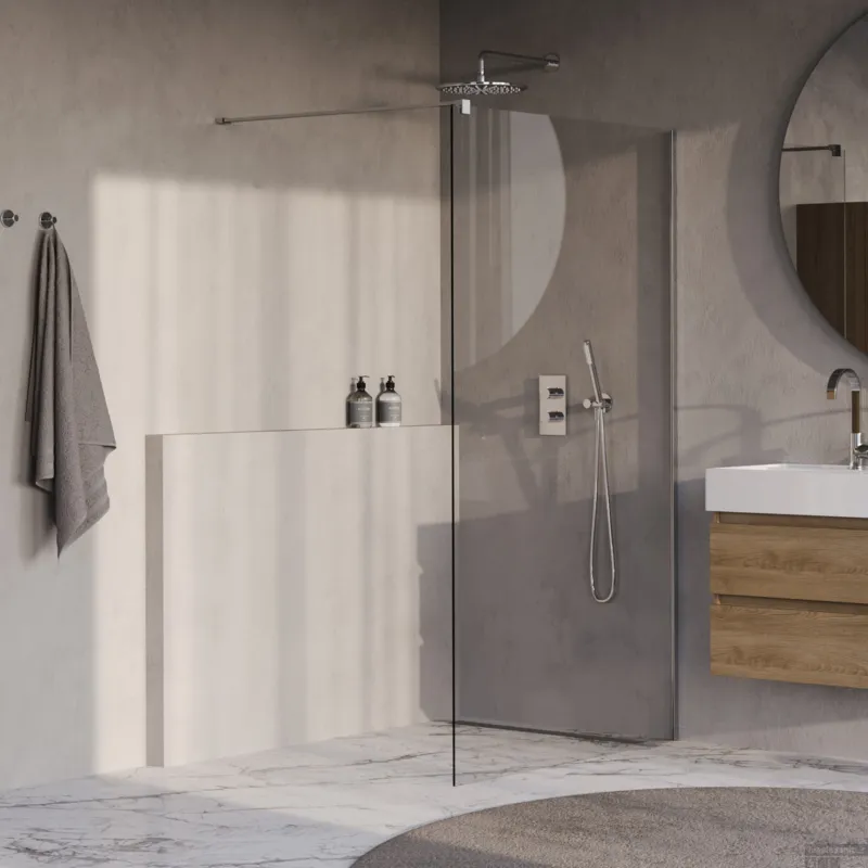 Aanbieding BRAUER Oblivion inloopdouche helder glas 120x200 incl. glascoating chroom
