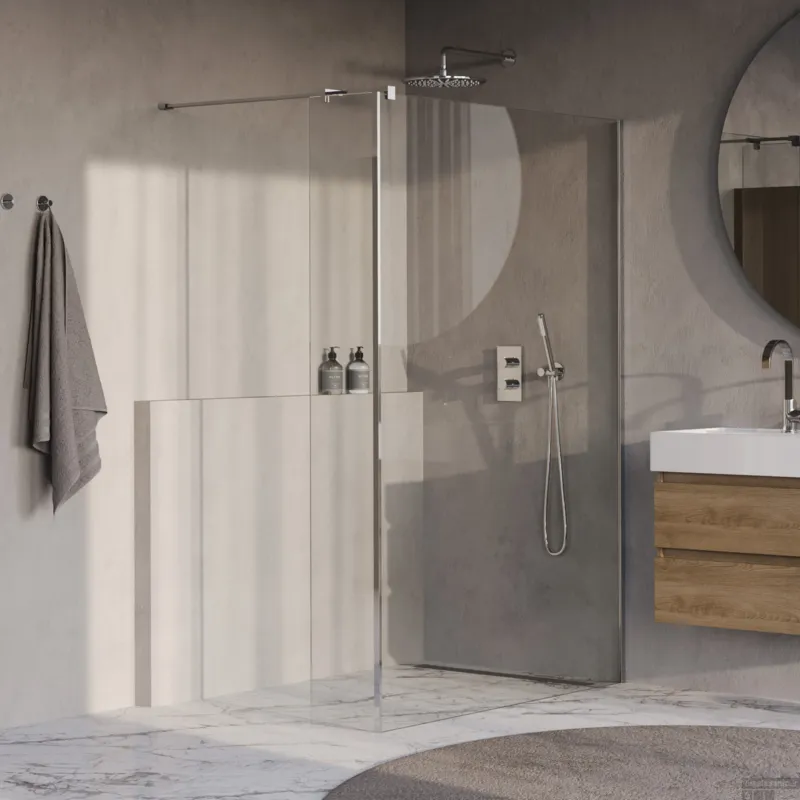 Hoge Kwaliteit BRAUER Oblivion inloopdouche helder glas 140x200 met zijwand 40 incl. glascoating chroom