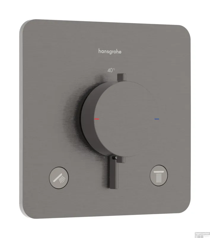 Premium Afbouwdeel Hansgrohe Ecostat Comfort Q Inbouwthermostaat Voor 2 Functies Brushed Black Chrome