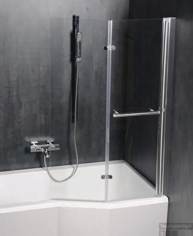 Vouwbare Badwand Sapho Odessa 97 cm Zilver Beste Prijs