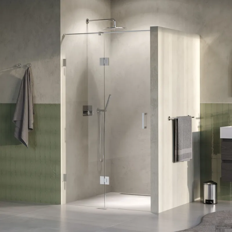 Betrouwbaar BRAUER Void nisdeur 2-delig helder glas 120x200 omkeerbaar met draaideur 60 aan glas incl. glascoating PVD RVS-kleurig