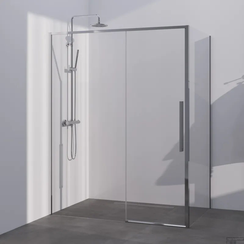 BRAUER Season douchecabine model B met schuifdeur helder glas 160x100x200 omkeerbaar incl. glascoating Season-Chroom Gecertificeerd