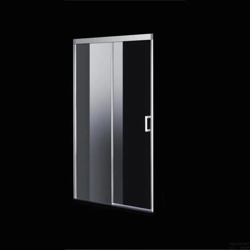 Uitverkoop Nisdeur BWS Linea 168x200 cm Soft-Close Aluminium Profiel Chroom
