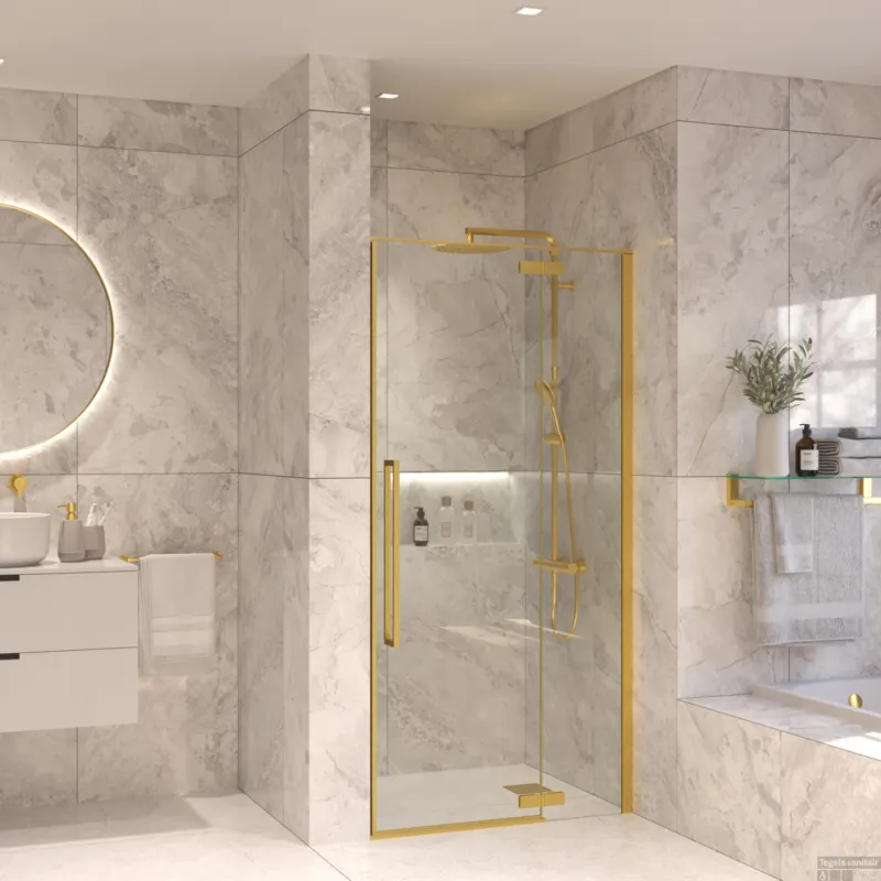 Bestseller Nisdeur Set Sanivo Vigo 80x200 Geborsteld Messing Goud