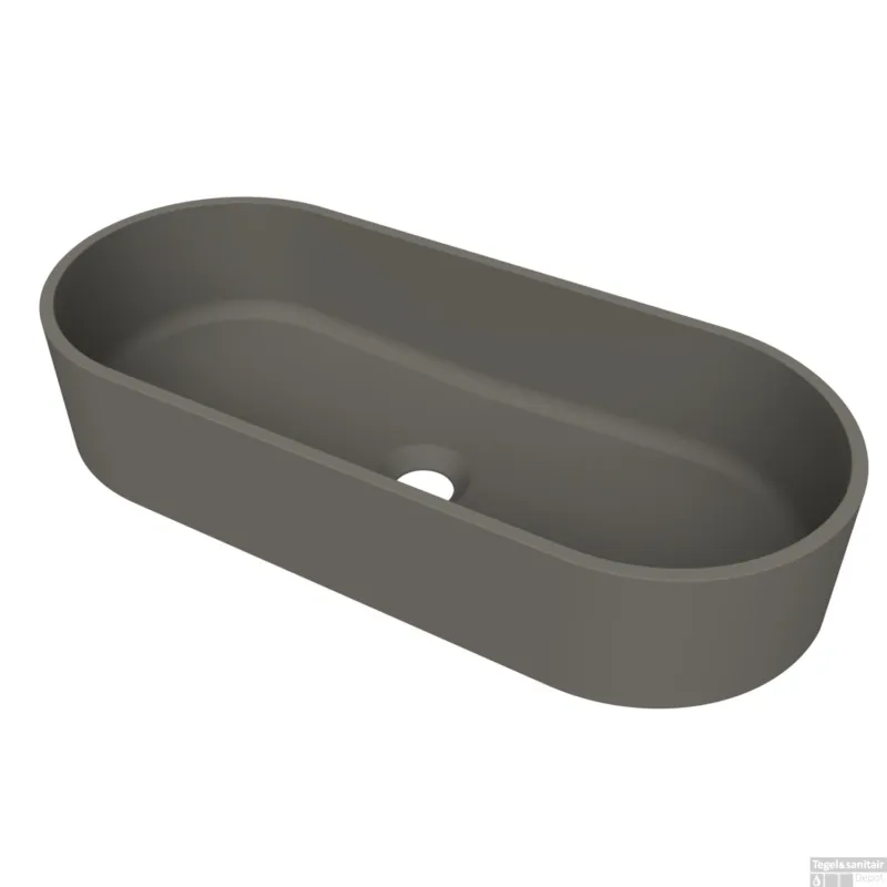 Nieuw Arcqua Case Opbouw Waskom Ovaal 60x26 Mat Quartz Grijs