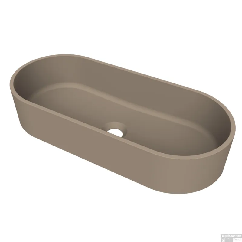 Arcqua Case Opbouw Waskom Ovaal 60x26 Mat Truffel Koop Vandaag