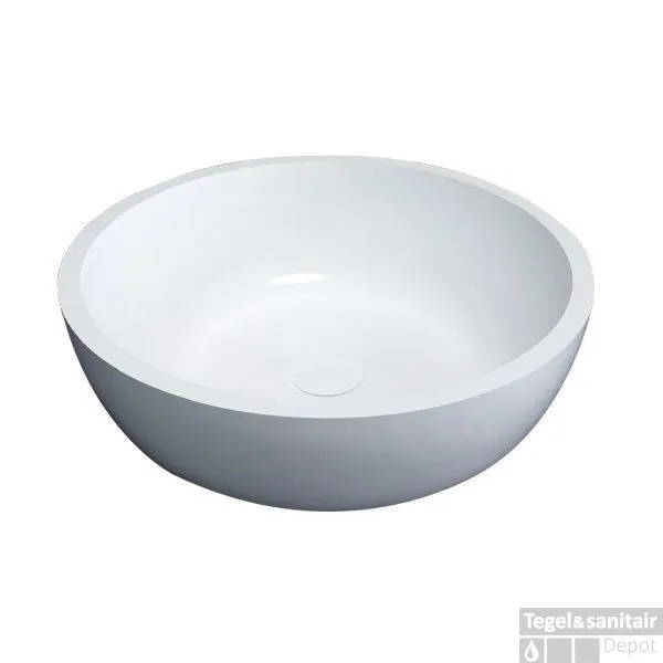 Weekendaanbieding Waskom Best Design Astoria opbouw Mat wit 42 cm Solid Surface