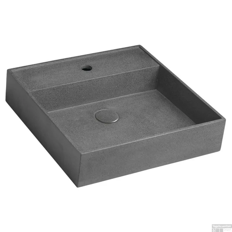 Wastafel Sapho Quadrado 46x46 cm Zwart Gecertificeerd